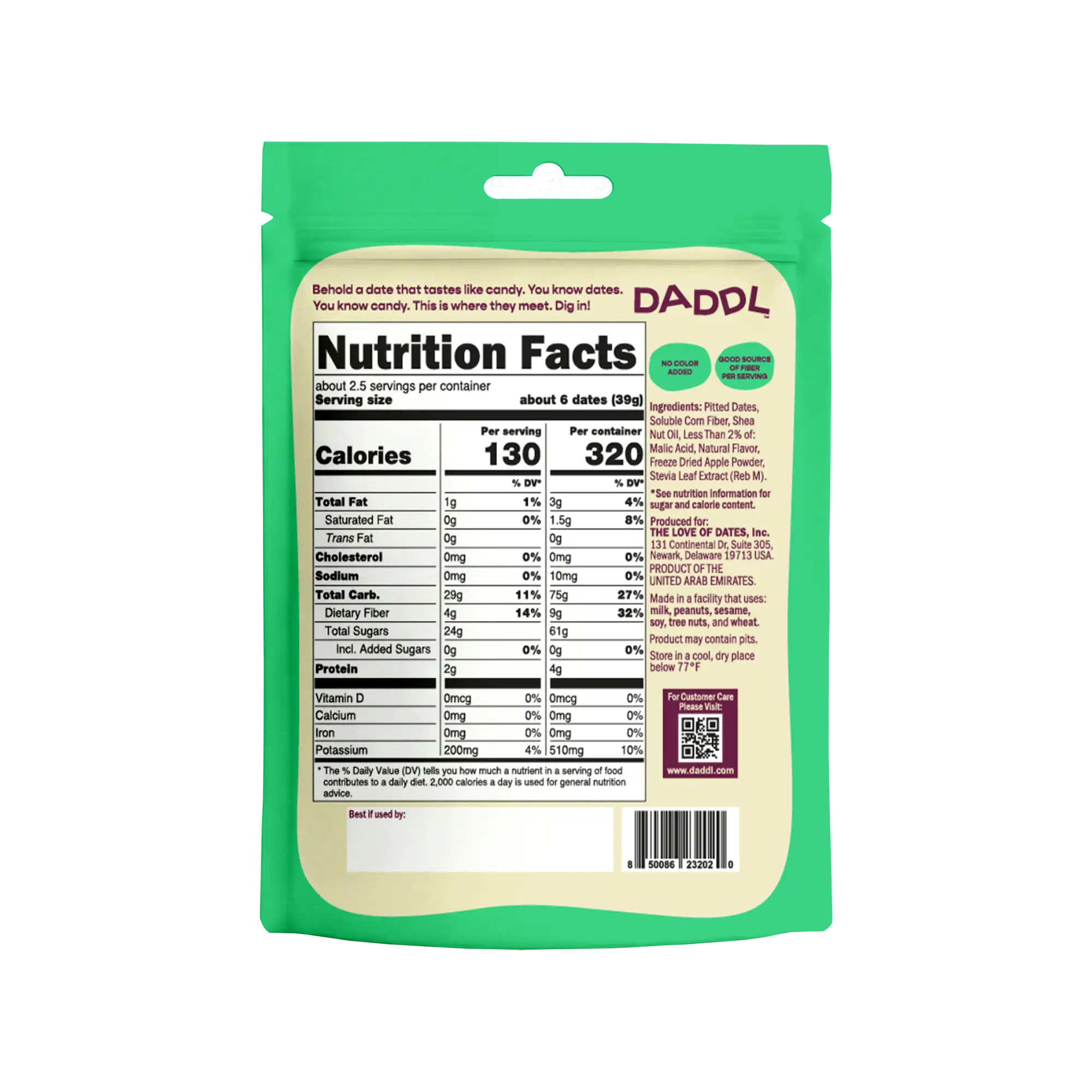 Sour Apple Candy Dates - 3.53 oz