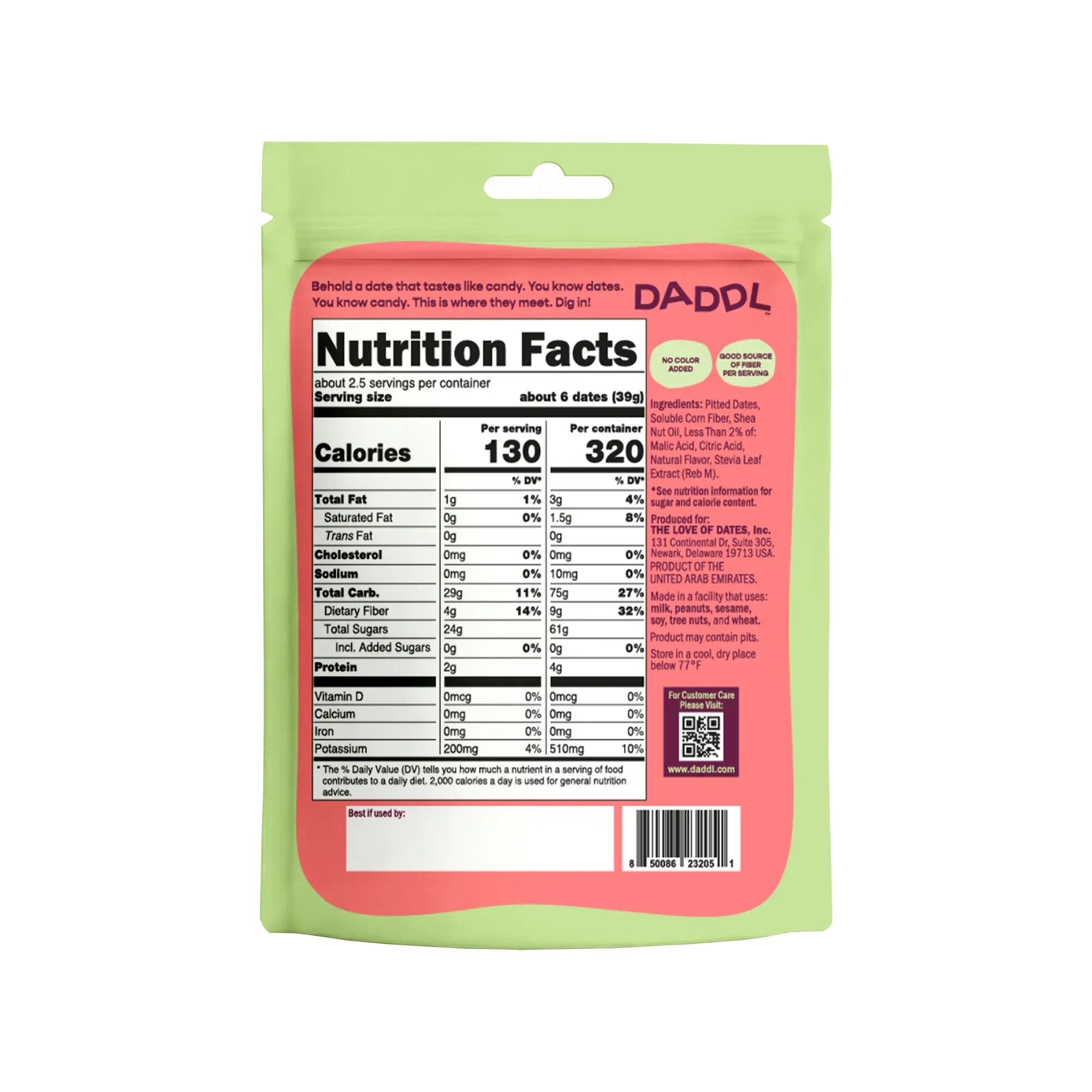 Sour Watermelon Candy Dates - 3.53 oz