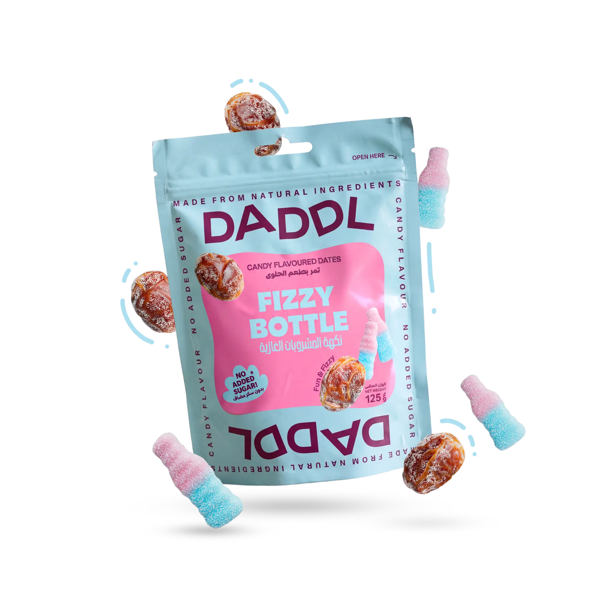 Fizzy Bottle Candy Dates - 125g