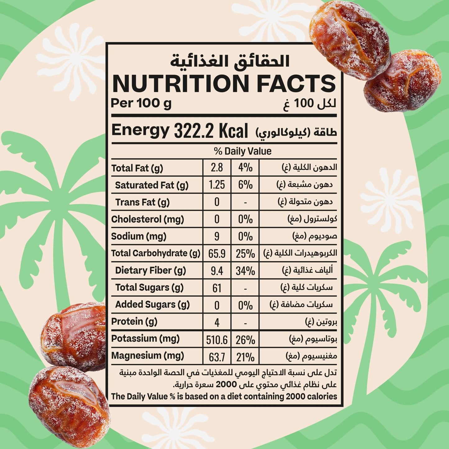 Sour Apple Candy Dates - 125g