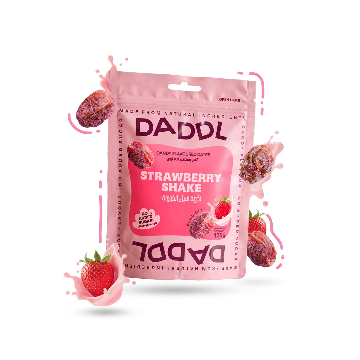 Strawberry Shake Candy Dates - 125g