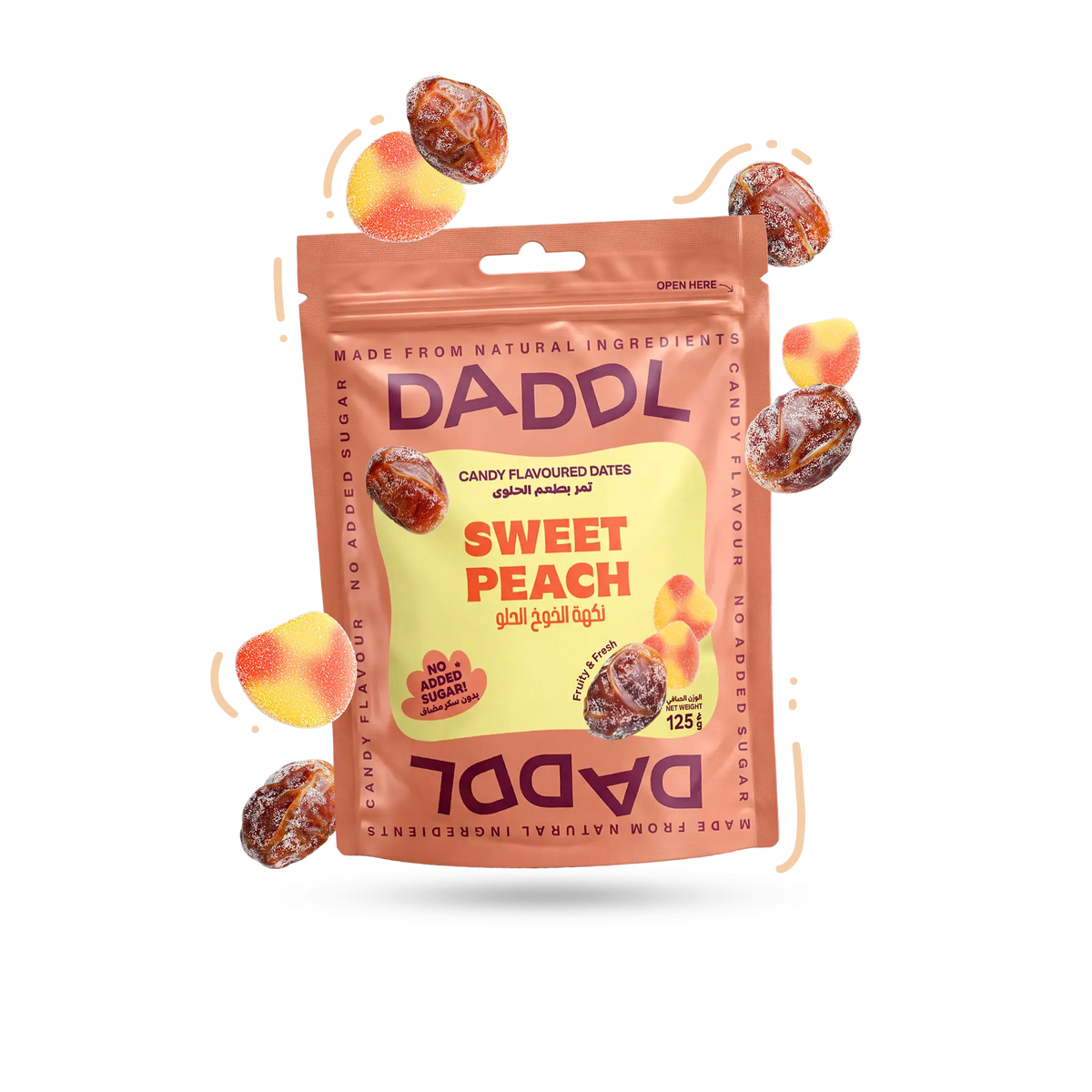 Sweet Peach Candy Dates - 125g