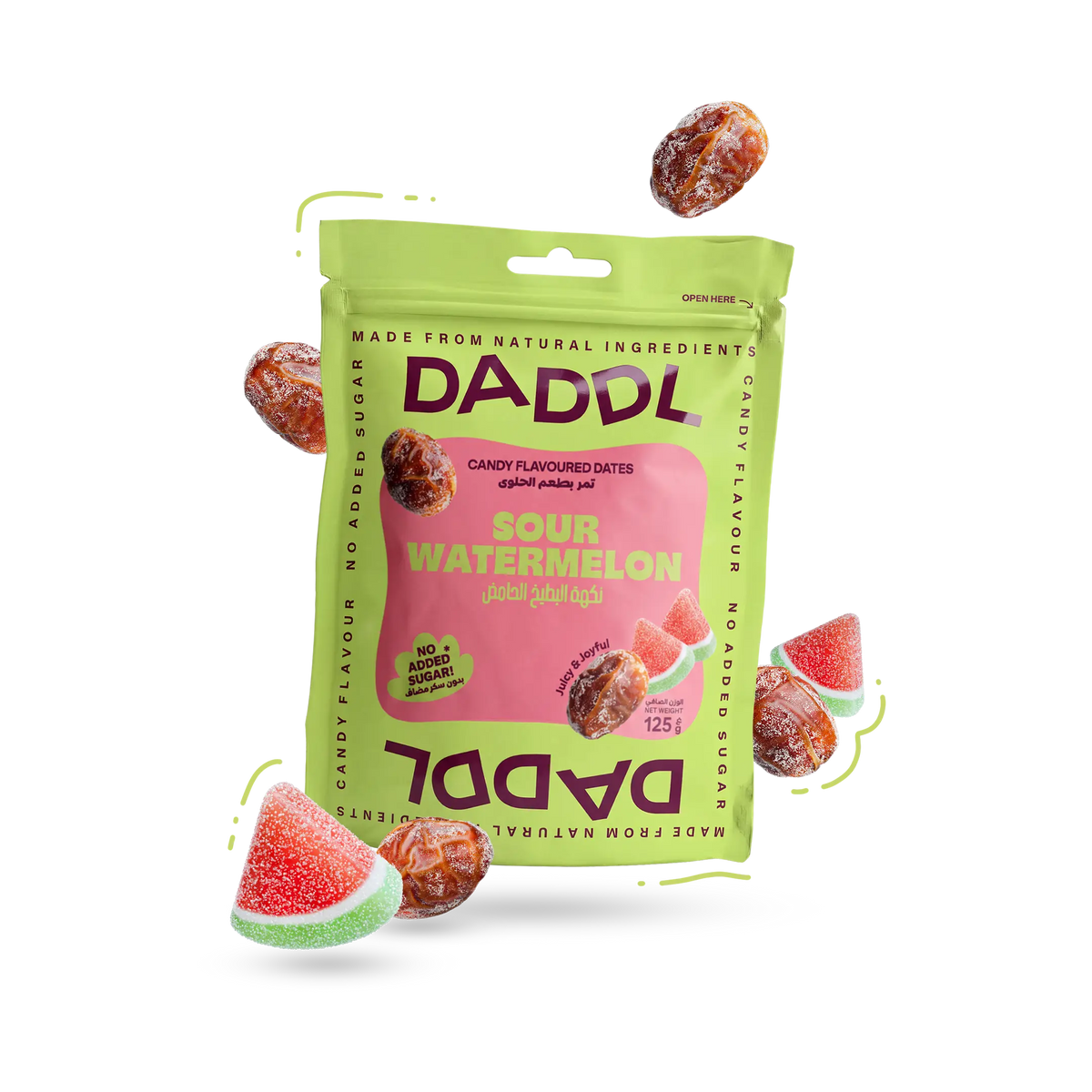 Sour Watermelon Candy Dates - 125g
