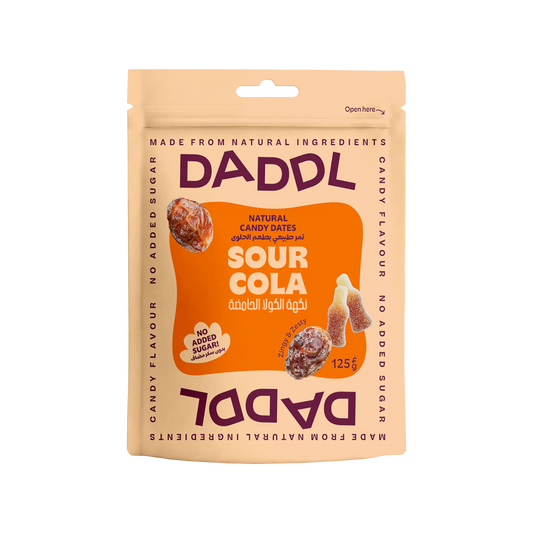 Daddl Sour Cola date candy 125g front packaging