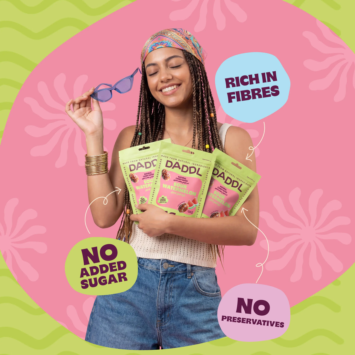 Sour Watermelon Date Candy 125g | No Added Sugar | Daddl – DADDL
