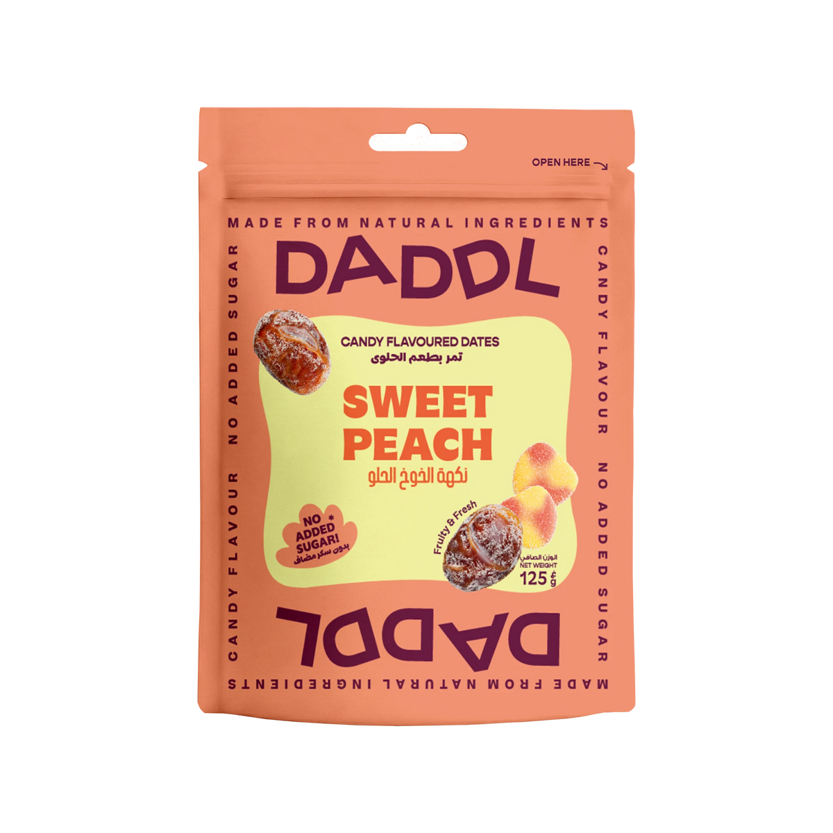 Sweet Peach Candy Dates - 125g