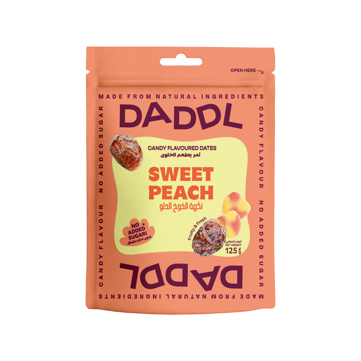 Sweet Peach Candy Dates - 125g