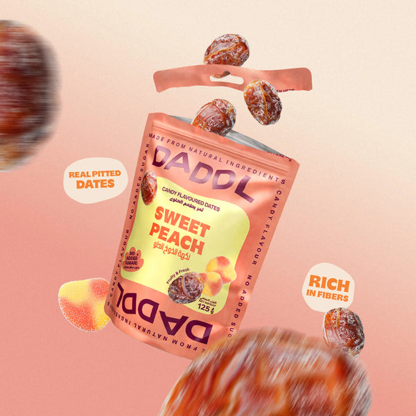 Sweet Peach Candy Dates - 125g